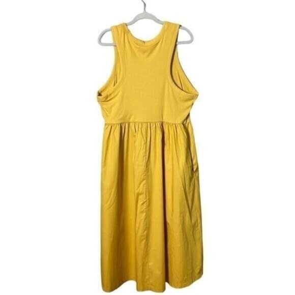 Old Navy Maxi‎ Dress 3X Cottagecore Balletcore Bohemian Peasant Beachy Yellow - Picture 9 of 13